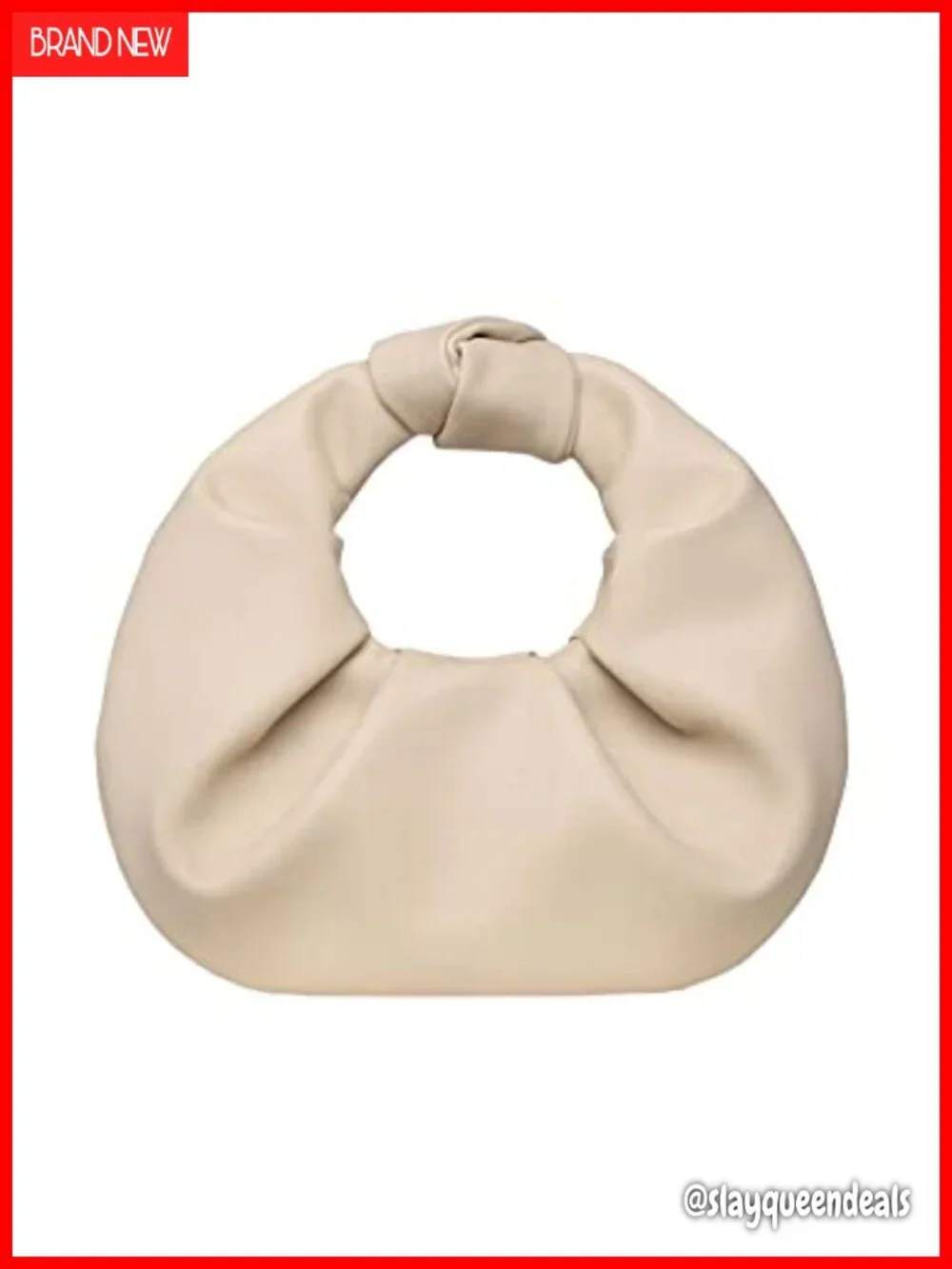 Faux Leather Small Hobo Handbag Evening Clutch Purse Ruched